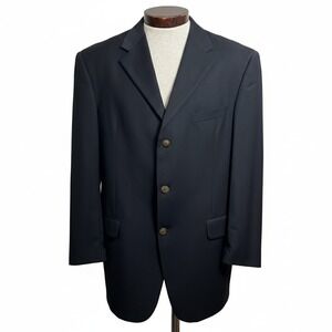 Coppley Bocelli Sport Coat Men's Size 42T Black 100% Pure Wool Blazer MINT